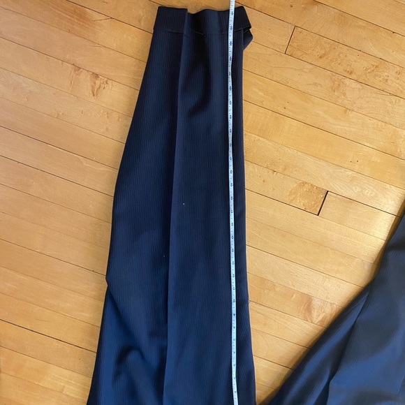 Maxwells wool navy pinstripe suit. Please see details for measurements - Picture 14 of 14